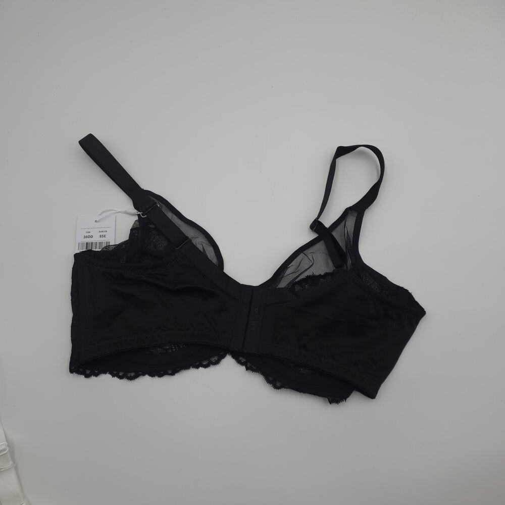 HSIA Bundle of Two Blossom Unlined Underwire Lace Bra Black White Size 34DDD - Picture 5 of 9